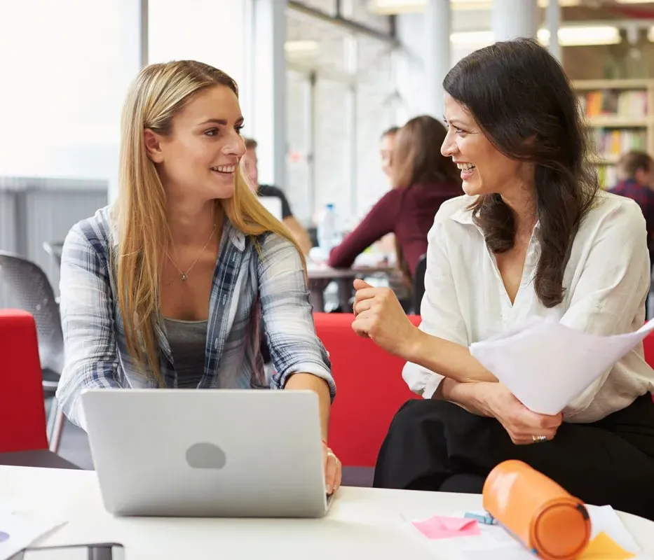 Students working together